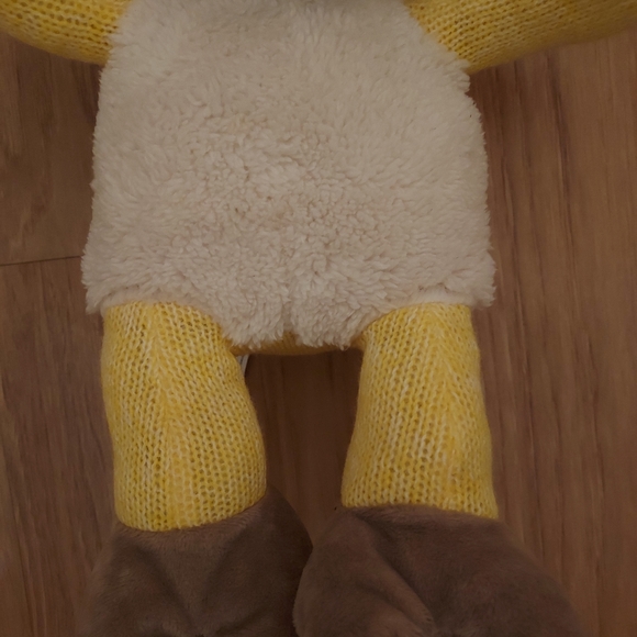 Spark Create Imagine Giraffe Plush Knit Toy Stuffed Animal Yellow Brown Rattle - Picture 8 of 9